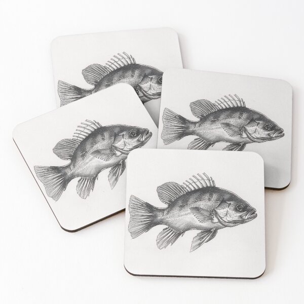 Item preview, Black and White fish Pencil Drawing designed and sold by Pencil-Art.