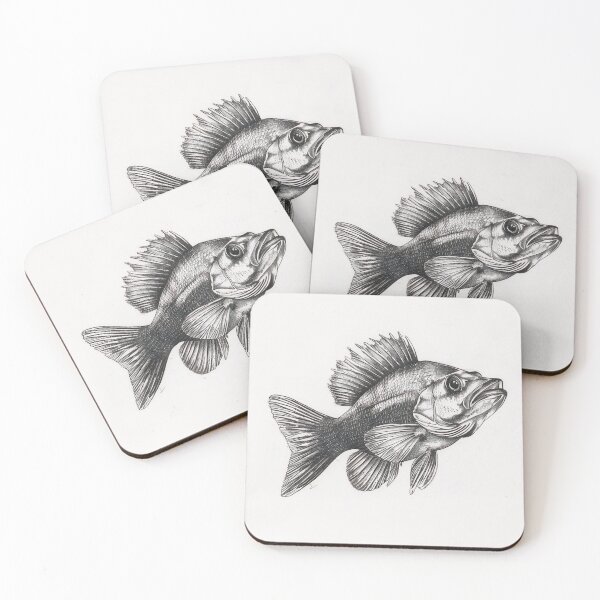 Item preview, Black and White fish Pencil Drawing designed and sold by Pencil-Art.