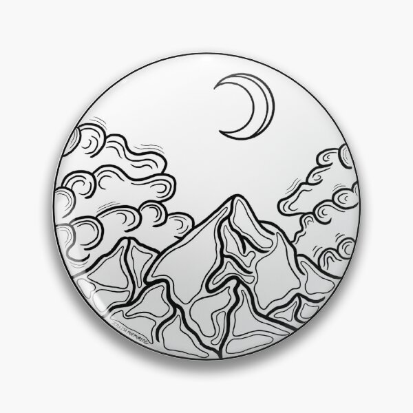 Item preview, Moonlit Mountains designed and sold by Inkish Murmuring.