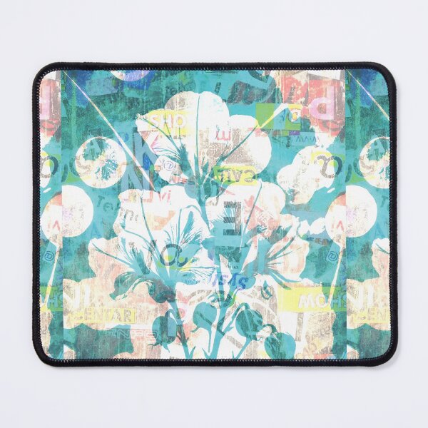 Item preview, Flowers, flower, roses, bunch, modern blue background Abstract art collage designed and sold by cheekylorns.
