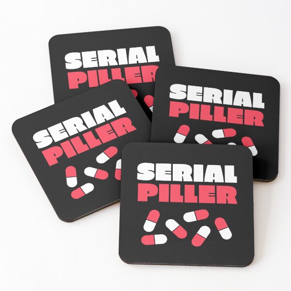 Item preview, Serial Piller Funny Chronic Illness Pins Stickers Magnets Prescription Meds Pop Pills Spoonie Autoimmune Humorous designed and sold by ChronicillnessT.