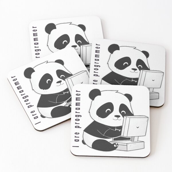 Item preview, I am programmer panda version super cute hacker panda designed and sold by RAZ1995.