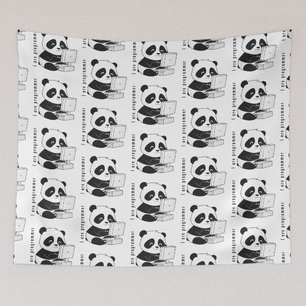 Item preview, I am programmer panda version super cute hacker panda designed and sold by RAZ1995.