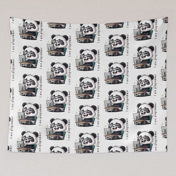 Item preview, I am programmer panda version super cute hacker panda designed and sold by RAZ1995.