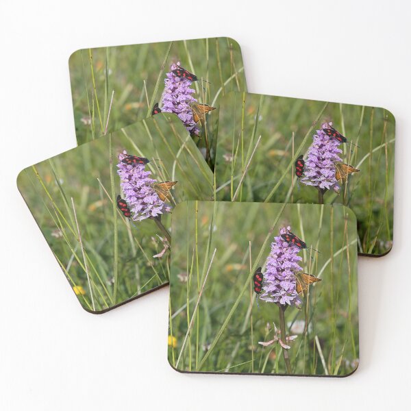 Item preview, Colourful Moths on Northern Marsh Orchid  designed and sold by Violaman.