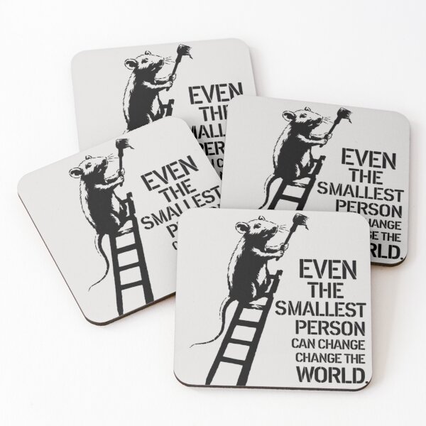 Item preview, Bansky Rat - Even the smallest person can change the world designed and sold by 123ks.