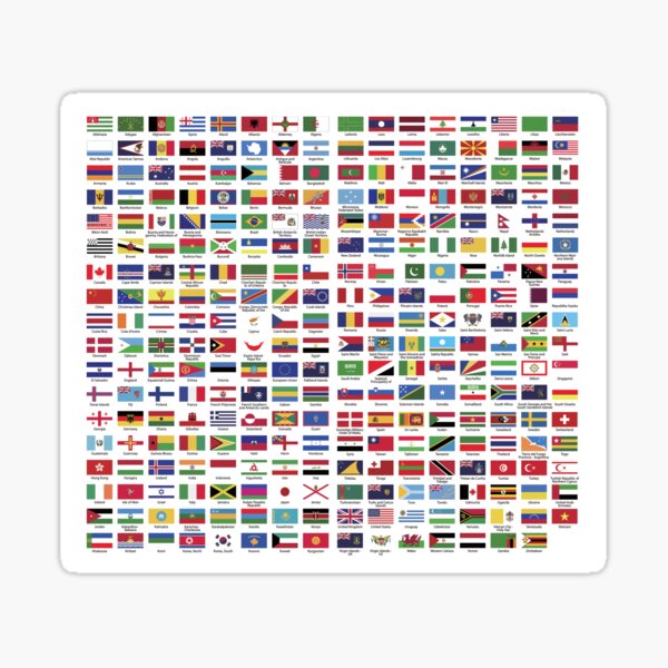 Item preview, World Flags with Country Names designed and sold by Dee Dee.