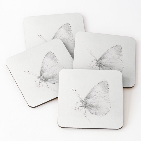 Item preview, Black and white monarch butterfly pencil drawing designed and sold by Pencil-Art.
