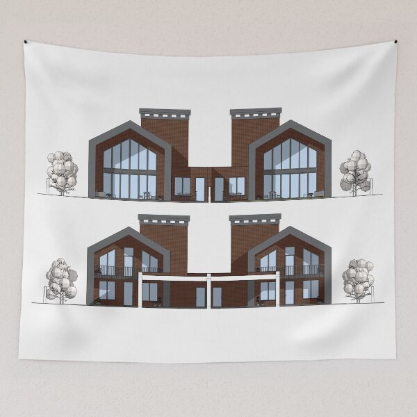 Item preview, Vector 3d architectural two story townhouse designed and sold by Familyshmot.