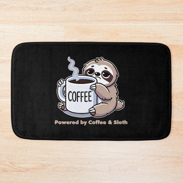 Item preview, Cute Sloth with Mug of Coffee - Powered by Coffee & Sloth designed and sold by MaateoDesign.