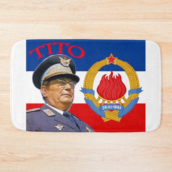 Item preview, Josip Broz Tito with Yugoslav Emblem - Patriotic Design designed and sold by Snicel69.