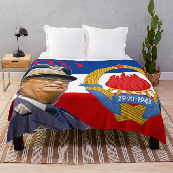 Item preview, Josip Broz Tito with Yugoslav Emblem - Patriotic Design designed and sold by Snicel69.