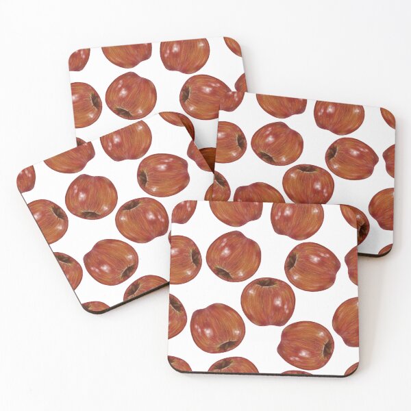 Item preview, Chalk-Textured Apples - White designed and sold by HB Loves Crafts.