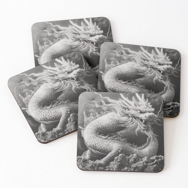 Item preview, Black and white Chinese Dragon designed and sold by Pencil-Art.
