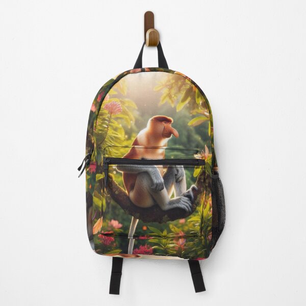 Item preview, Sunda proboscis monkey among flowers designed and sold by Wild-way Art.