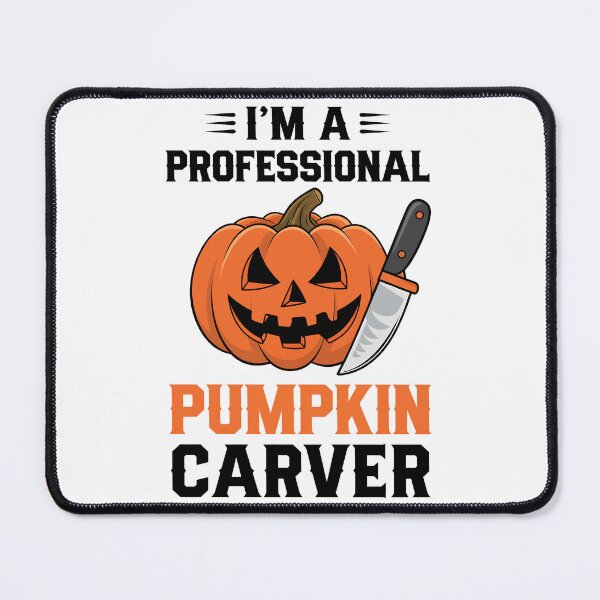 Item preview, Spooky Pumpkin Carving with Knife designed and sold by Quirky Shirts.