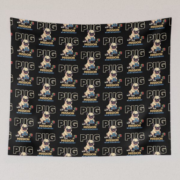 Item preview, Pug mission win hearts! designed and sold by antcpjr682.