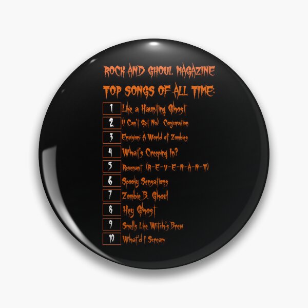 Item preview, Rock And Ghoul Magazine Top Songs of All Time - Halloween Design designed and sold by signshirtz.