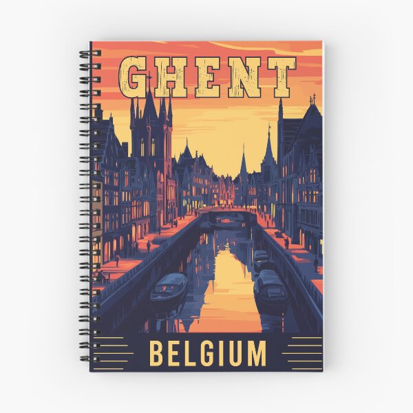 Item preview, Explore the Historic Charm of Ghent in Belgium - Vintage Travel Art designed and sold by turtlestart.