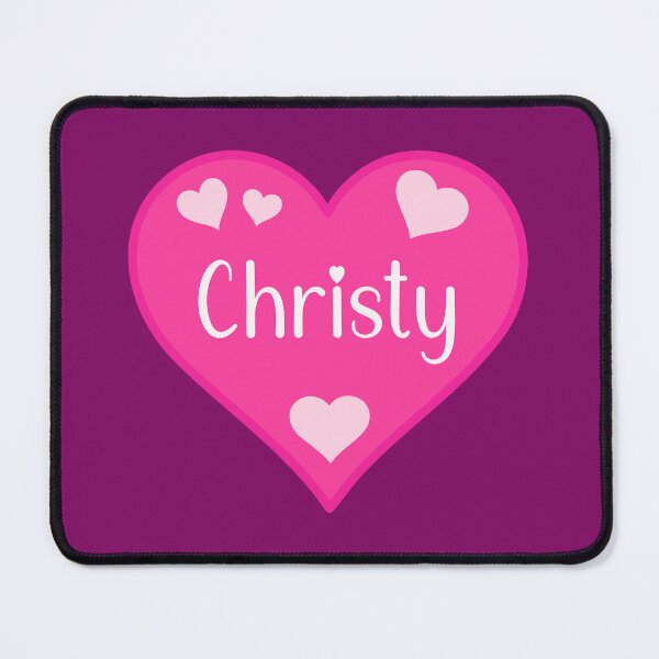 Item preview, Christy Name Pink Heart designed and sold by Jeallan Designs.