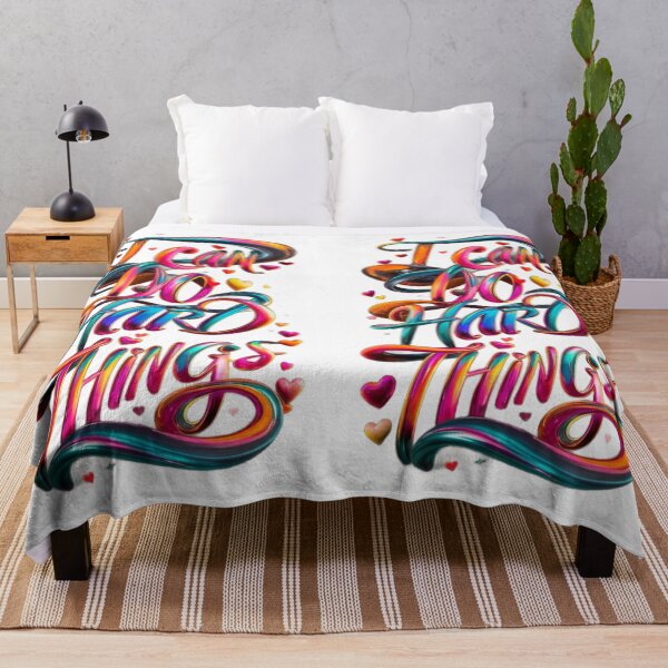 Item preview, I Can Do Hard Things - Bright Metallic - White designed and sold by JLEmporium.