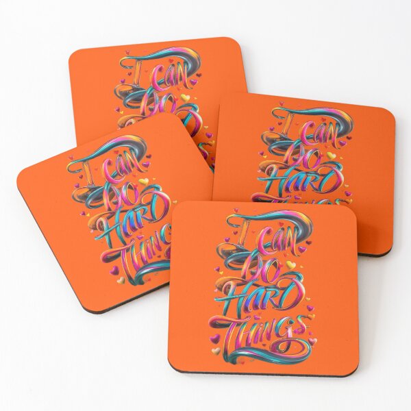 Item preview, I Can Do Hard Things - Bright Metallic - Orange designed and sold by JLEmporium.