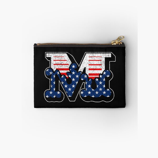 Item preview, M RETRO STYLE CAPITAL LETTER INITIAL T-SHIRT CLASSIC VINTAGE DISTRESSED STARS AND STRIPES AMERICAN USA FLAG AMERICA 4th JULY FONT LOGO TYPEFACE LETTERING TYPOGRAPHY MONOGRAM TEE designed and sold by prezziefactory.