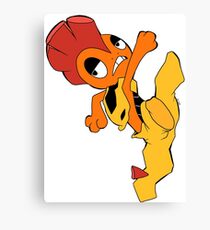 Scrafty Pokemon Falling Canvas Print