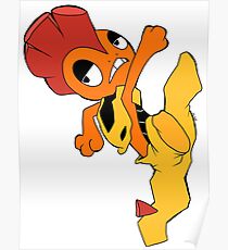 Scrafty Pokemon Falling Poster