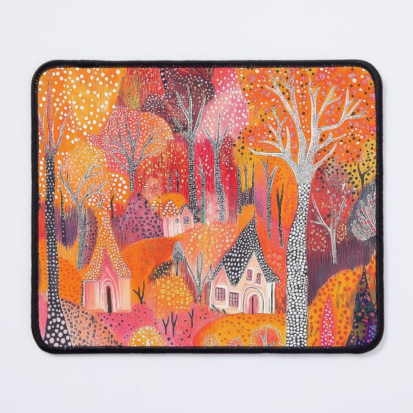 Item preview, Haunted Autumn Landscape in Folk Art Style designed and sold by Neika Shimm Designs.