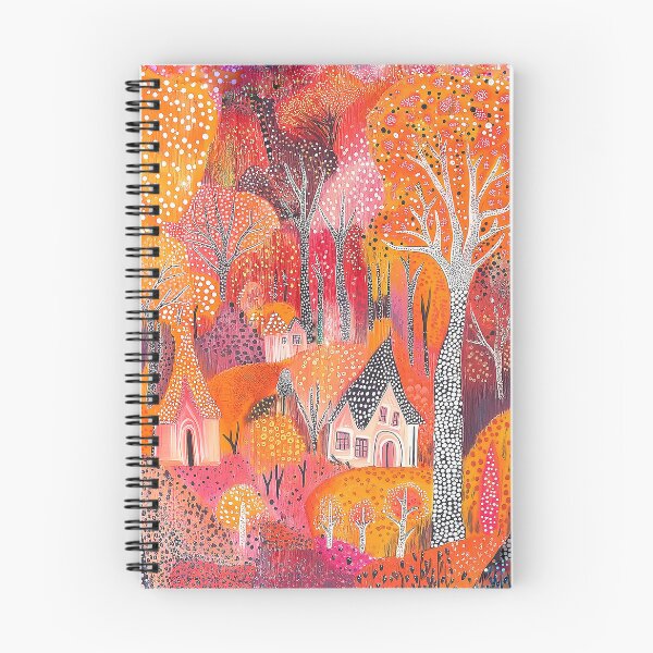 Item preview, Haunted Autumn Landscape in Folk Art Style designed and sold by Neika Shimm Designs.