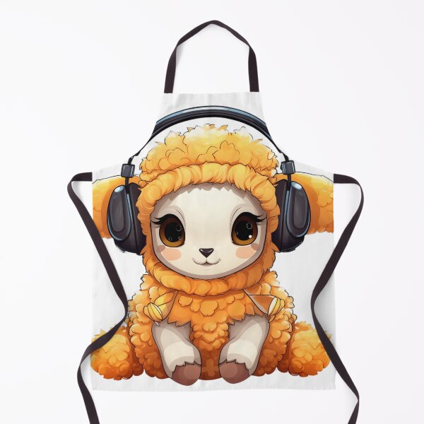 Item preview, Cute Kawaii Sheep in Headphones – Musical Cloud designed and sold by DotLineColor.