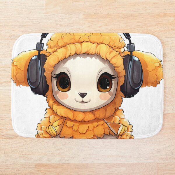 Item preview, Cute Kawaii Sheep in Headphones – Musical Cloud designed and sold by DotLineColor.