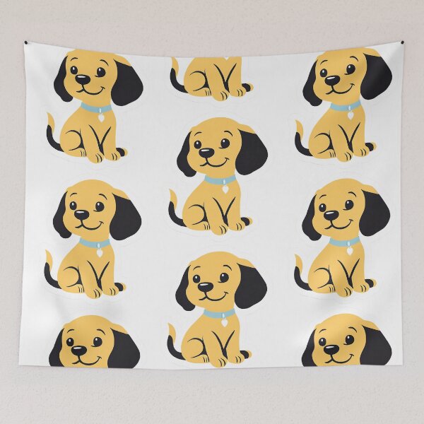 Item preview, dog with blue collar  designed and sold by Comfymuffin.