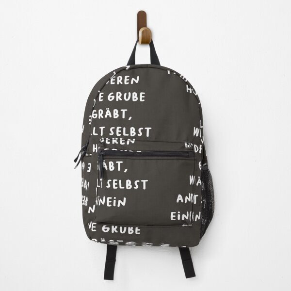 Item preview, "Wer anderen eine Grube gräbt, fällt selbst hinein." (He who digs a pit for others falls into it himself.) | German Phrases | Minimalist Design designed and sold by RM-Journey.