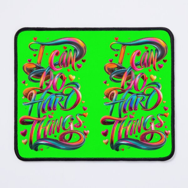 Item preview, I Can Do Hard Things - Bright Metallic - Green designed and sold by JLEmporium.