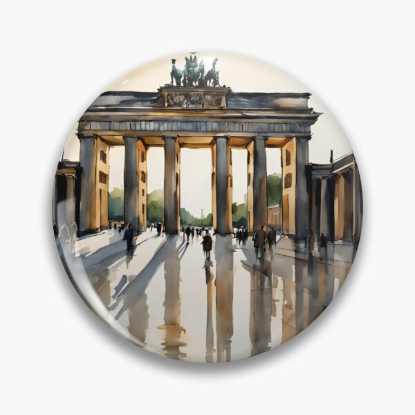 Item preview, Germany Motif Postcrossing Brandenburg Gate- Postcard Watercolor with Landmark designed and sold by BloomingWave-.