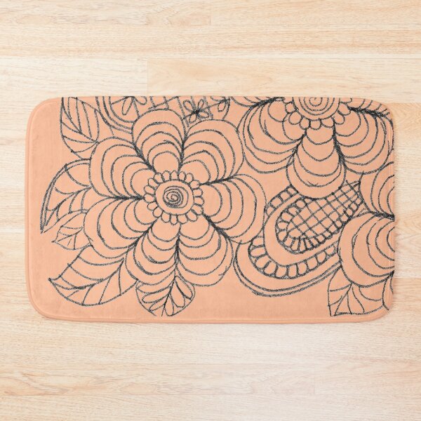 Item preview, Spiral Garden: Abstract Flowers and Delicate Peach Fuzz Patterns designed and sold by SabiCraft.