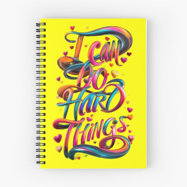 Item preview, I Can Do Hard Things - Bright Metallic - Yellow designed and sold by JLEmporium.