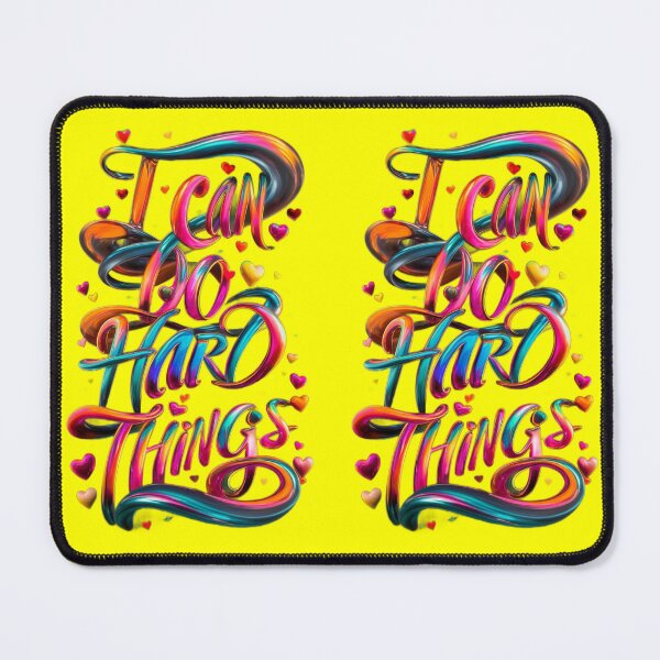 Item preview, I Can Do Hard Things - Bright Metallic - Yellow designed and sold by JLEmporium.