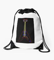 Flying V Guitar Drawstring Bag