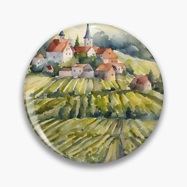 Item preview, Germany motif Postcrossing vineyards German landscape - postcard watercolor with landmark designed and sold by BloomingWave-.