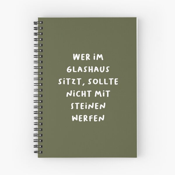 Item preview, "Wer im Glashaus sitzt, sollte nicht mit Steinen werfen." (He who sits in a glass house should not throw stones.) | German Phrases | Minimalist Design designed and sold by RM-Journey.