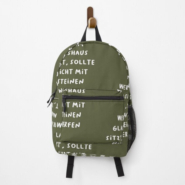 Item preview, "Wer im Glashaus sitzt, sollte nicht mit Steinen werfen." (He who sits in a glass house should not throw stones.) | German Phrases | Minimalist Design designed and sold by RM-Journey.