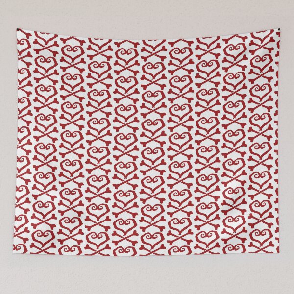 Item preview, "Tainted Love" Red Heart and Crossbones designed and sold by tchotchkekitsch.