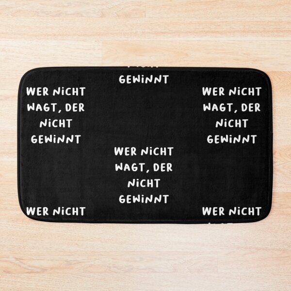 Item preview, "Wer nicht wagt, der nicht gewinnt." (Nothing ventured, nothing gained.) | German Phrases | Minimalist Design designed and sold by RM-Journey.