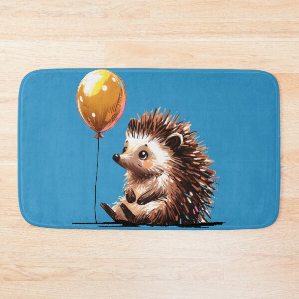 Item preview, Curious Hedgehog Gazing at a Balloon - Cute Design designed and sold by Slick-Waffles.
