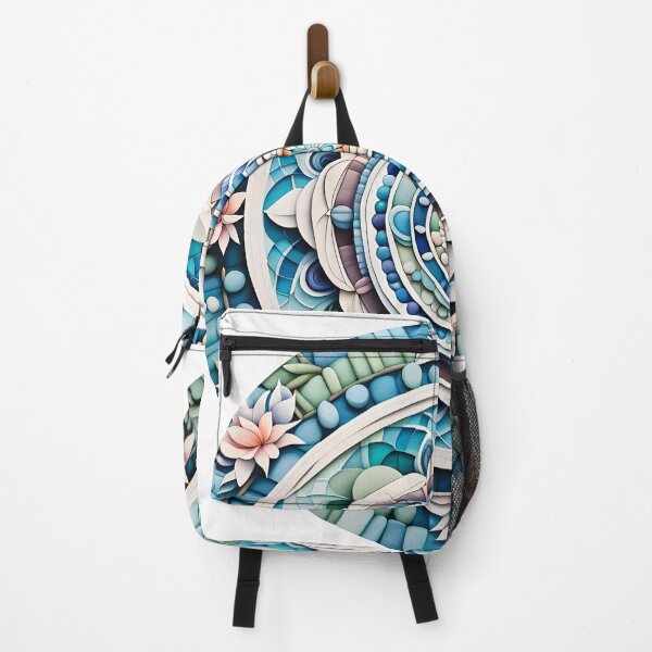 Item preview, Aquatic floral mandala of harmony and peace designed and sold by MandalasShops.