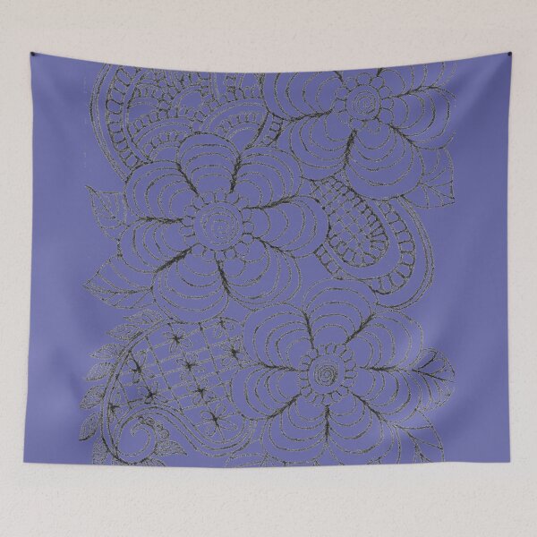 Item preview, Spiral Garden: Abstract Flowers and Delicate Patterns Very Peri designed and sold by SabiCraft.