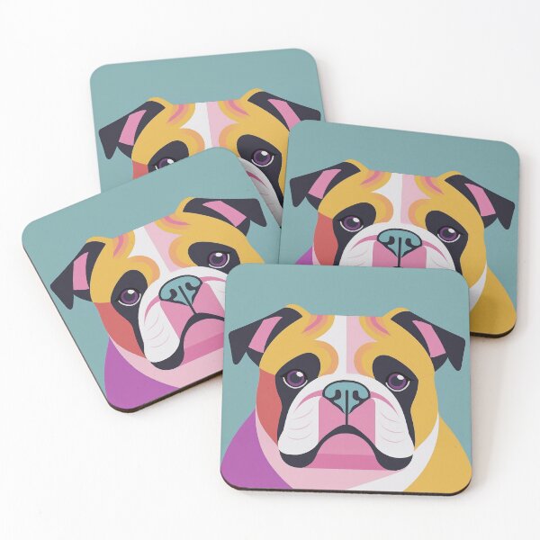Item preview, Colourful Bulldog Portrait designed and sold by Adam Regester.